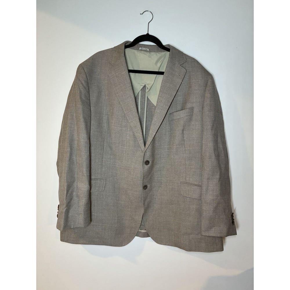 Joseph Abboud Blazer Mens 52R Modern Fit Tan Wool Silk Cashmere Sport Jacket